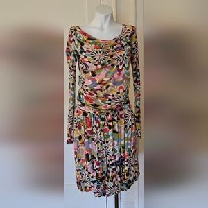 Leota New York Colorful Abstract   Dress Size S